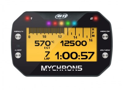 AiM MyChron5 official photo 3 (yellow backcolor)